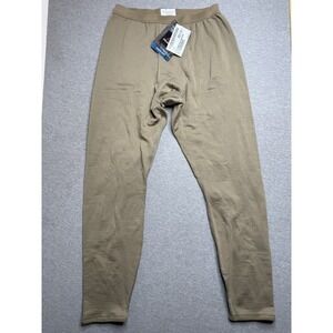 US Army Cold Weather Drawers Pants Waffle Grid Polartec Medium Reg Coyote